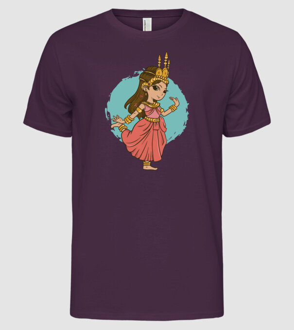 Prințesă drăguță model mov pe tricou