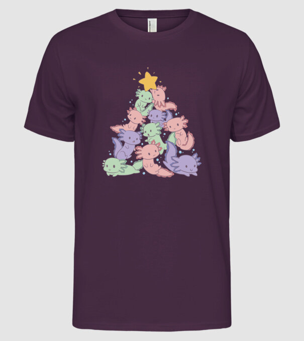 Pom de Crăciun cu monstru drăguț model mov pe tricou