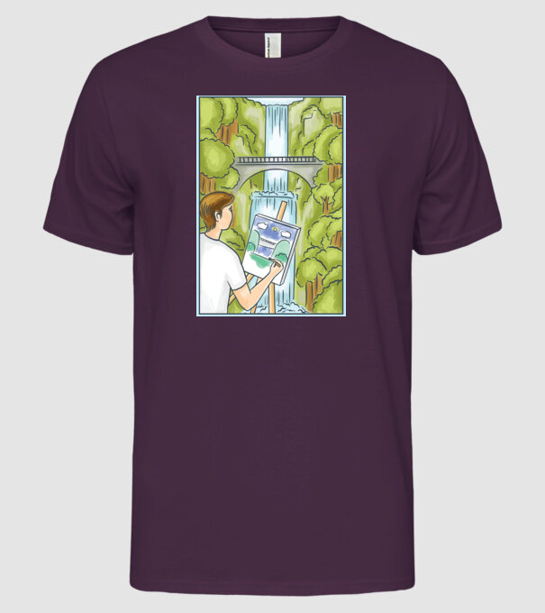 Pictură model mov pe tricou