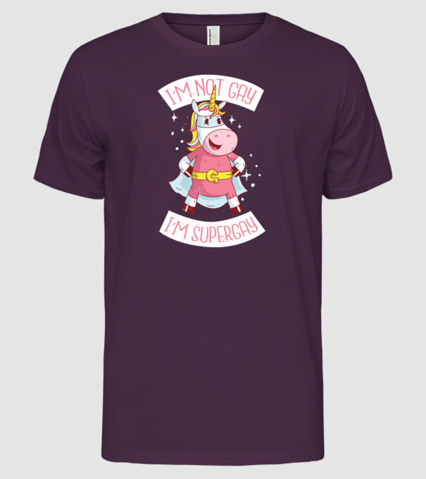 'I''m not gay i''m supergay' model mov pe tricou