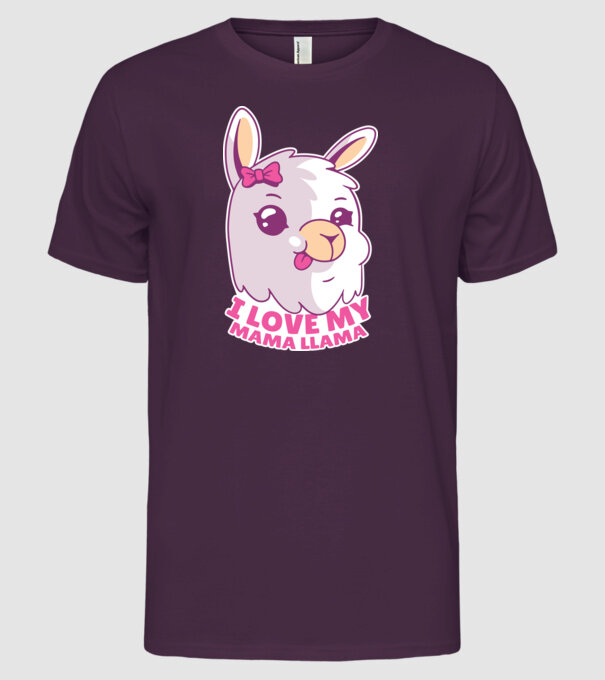 I Love My Papa Llama tricou drăguț cu lamă pentru bunica model mov pe tricou