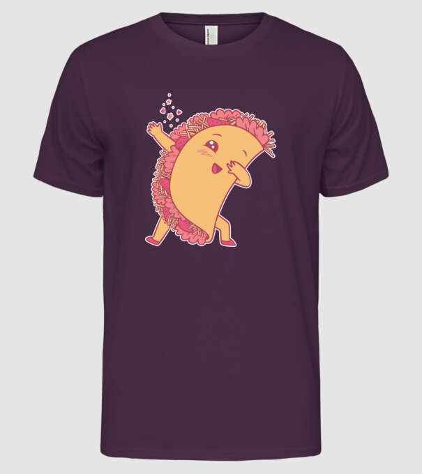 Kawaii Taco DAB model mov pe tricou