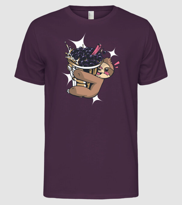 Leneșului îi place ceaiul bubble model mov pe tricou