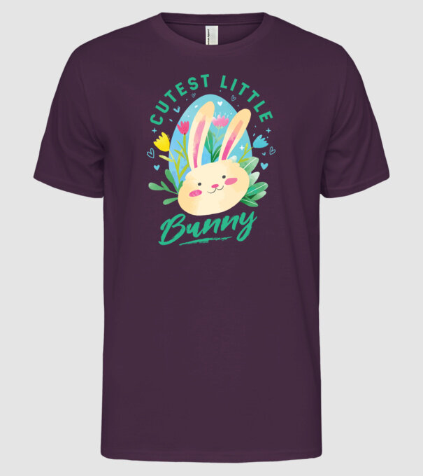 Cel mai dulce iepuraș model mov pe tricou