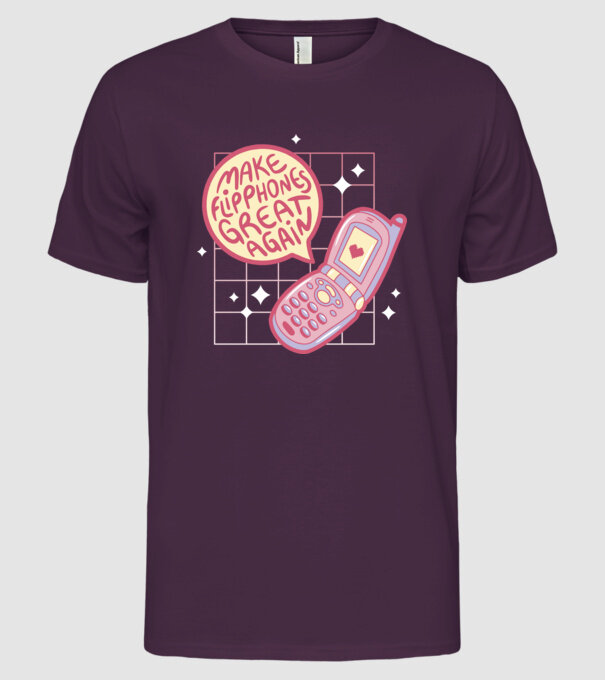 Make Flipphones Great Again Retro model mov pe tricou