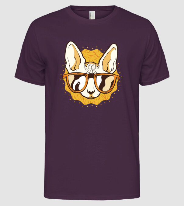 Sphynx Pisică Cool model mov pe tricou