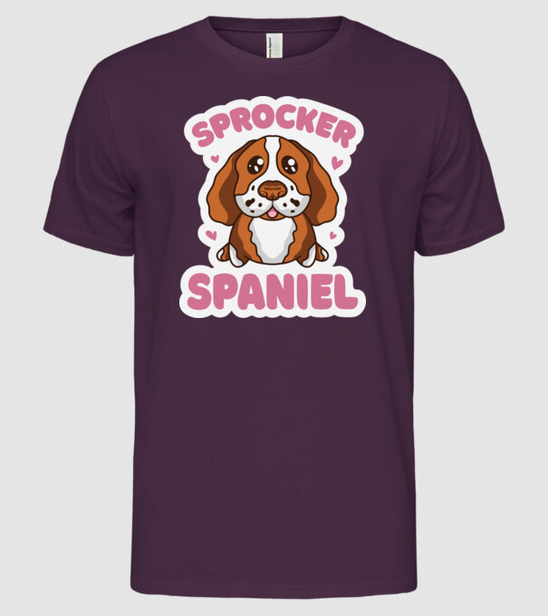 Sprocker Spaniel model mov pe tricou