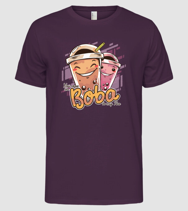 Tu ești Boba pentru ceaiul meu model mov pe tricou