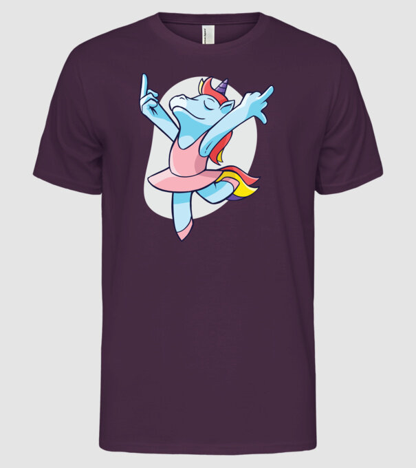 Unicorn Balet dans model mov pe tricou