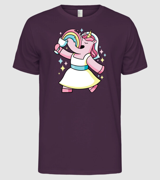Unicorn Mireasă model mov pe tricou