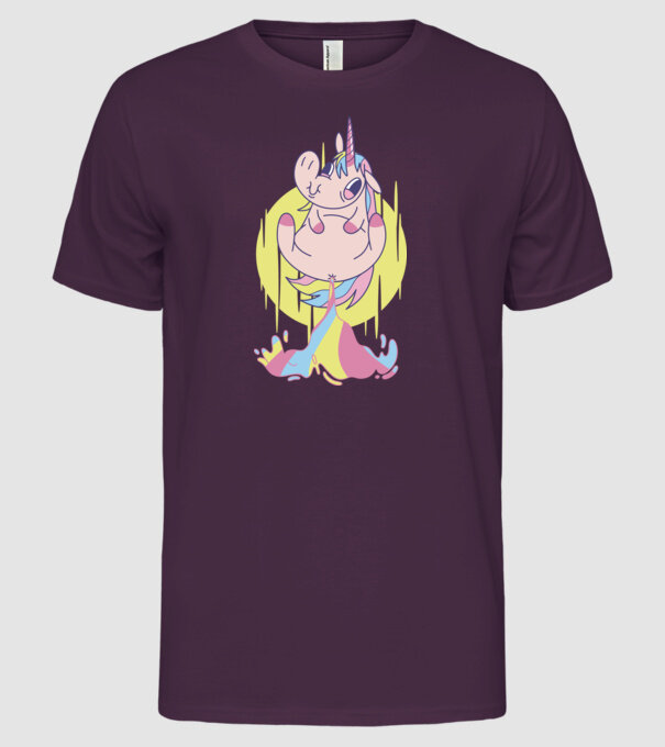 Bășină Unicorn model mov pe tricou