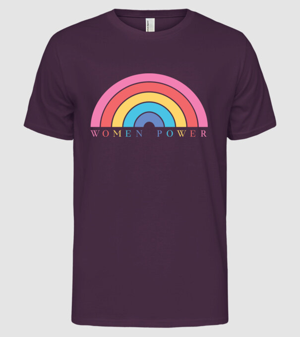 Women Power Curcubeu Ziua Femeii model mov pe tricou