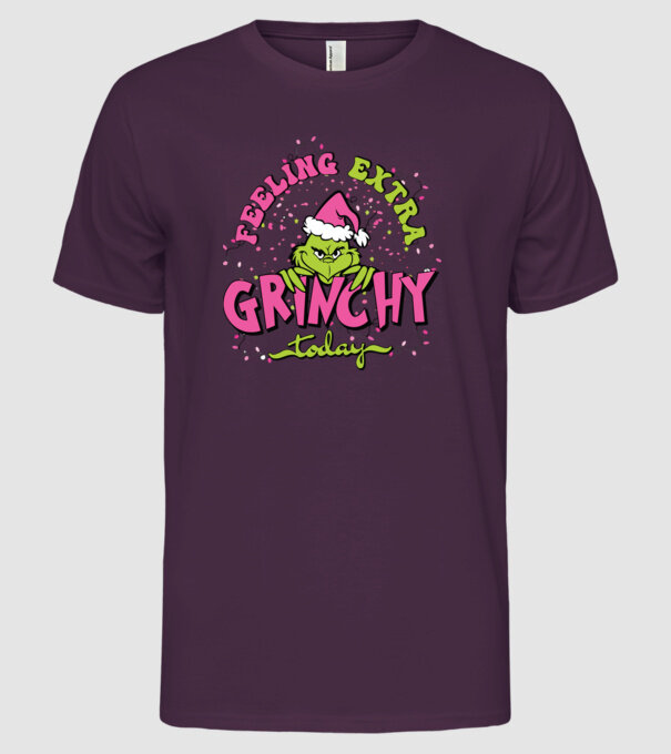 Feeling extra Grinchy today model mov pe tricou