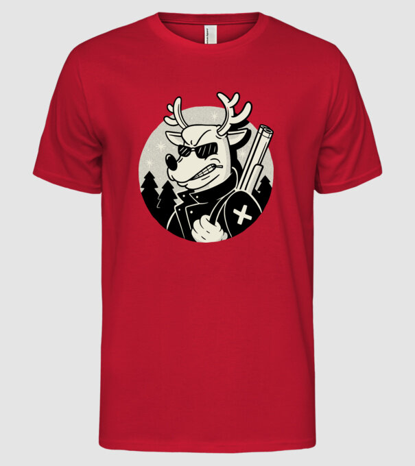Rudolf Vânătorul model roșu pe tricou