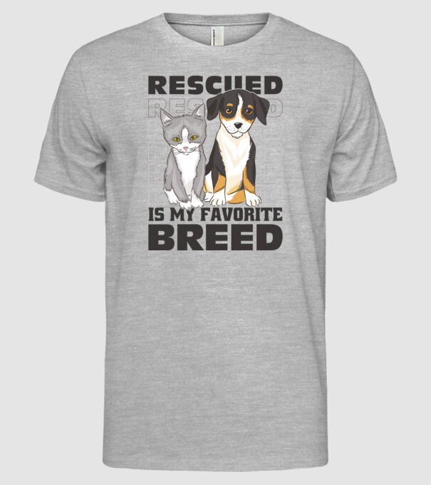 Rasa mea preferată este cea adoptată model gri pe tricou