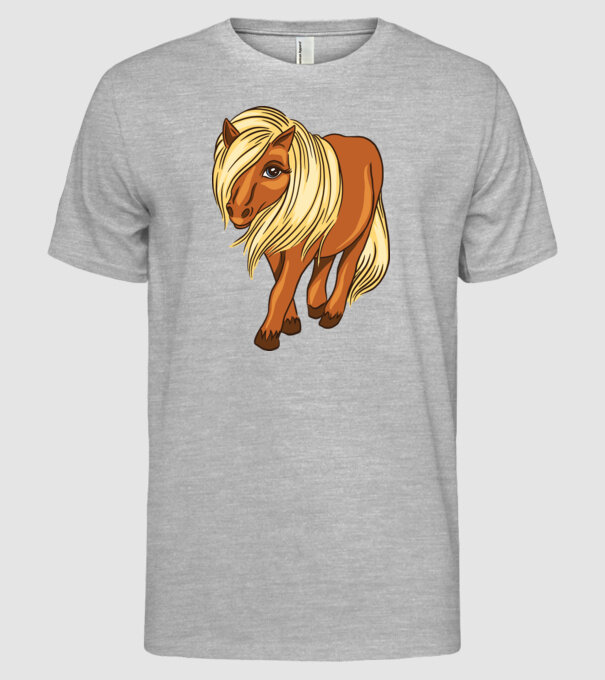 Ponei drăguț model gri pe tricou
