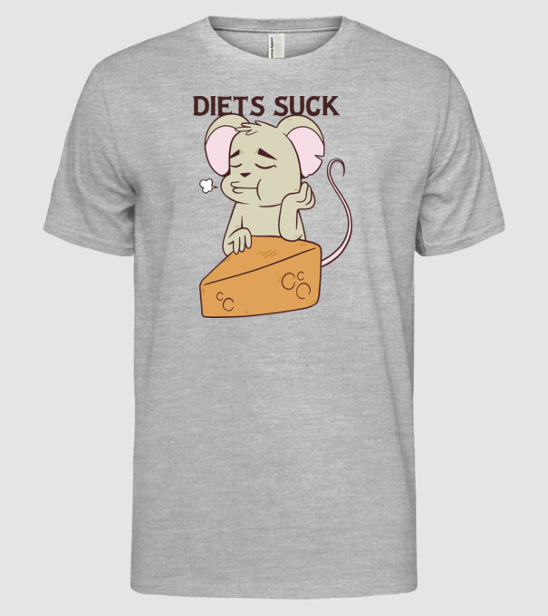 Șoricel diet model gri pe tricou