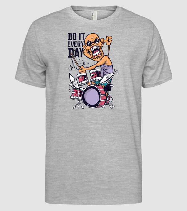 Bate tobele în fiecare zi model gri pe tricou