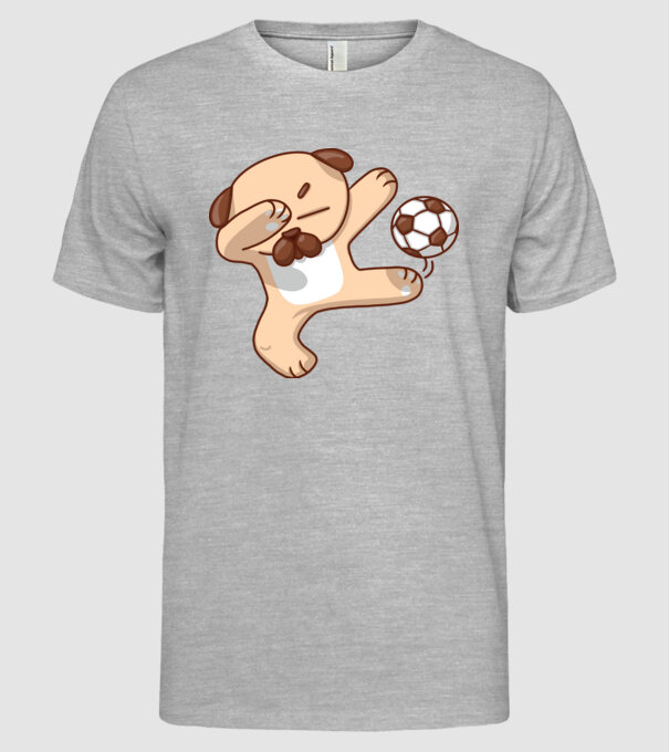 Cățel fotbalist DAB model gri pe tricou
