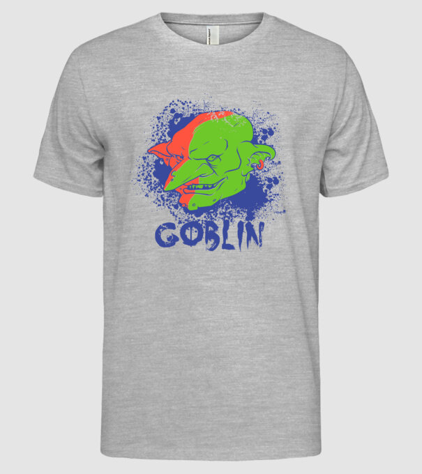Goblin model gri pe tricou