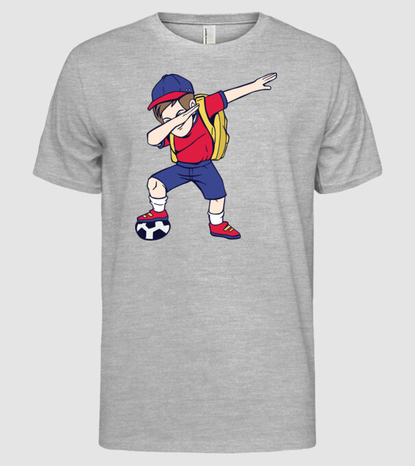 Școlar Fotbalist DAB model gri pe tricou
