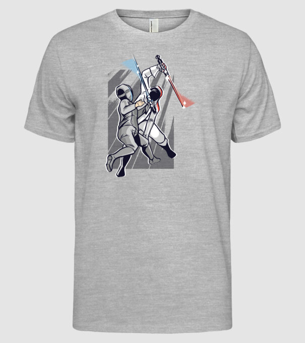 Sabie laser scrimă model gri pe tricou