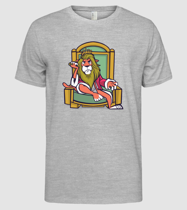 Lion King model gri pe tricou