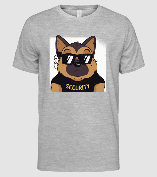 Ciobănesc german Security tricou amuzant cu Câine model gri pe tricou