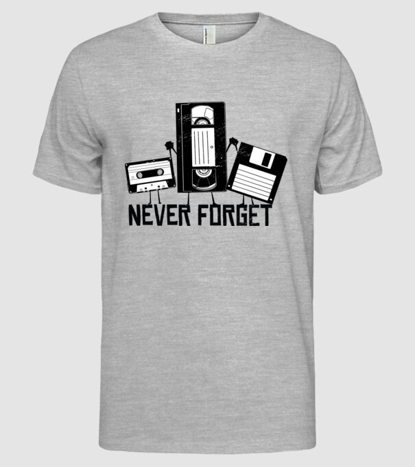 Never Forget model gri pe tricou