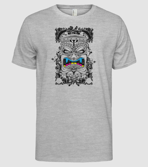Stâlp totem antic model gri pe tricou