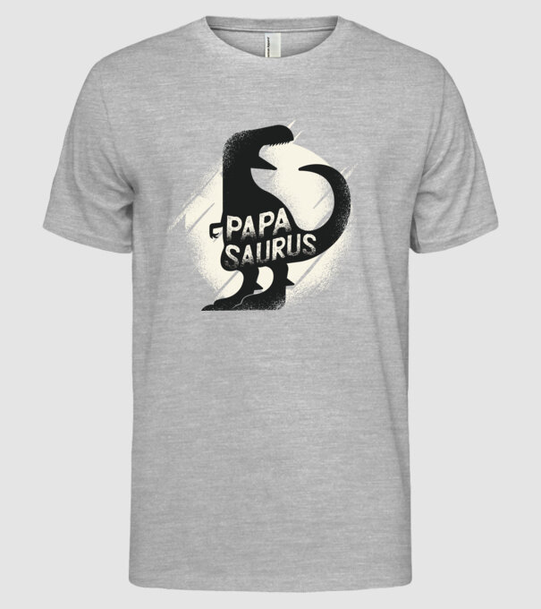 papasaurus model gri pe tricou