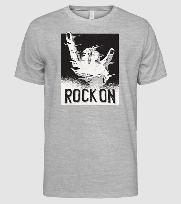 Rock On model gri pe tricou