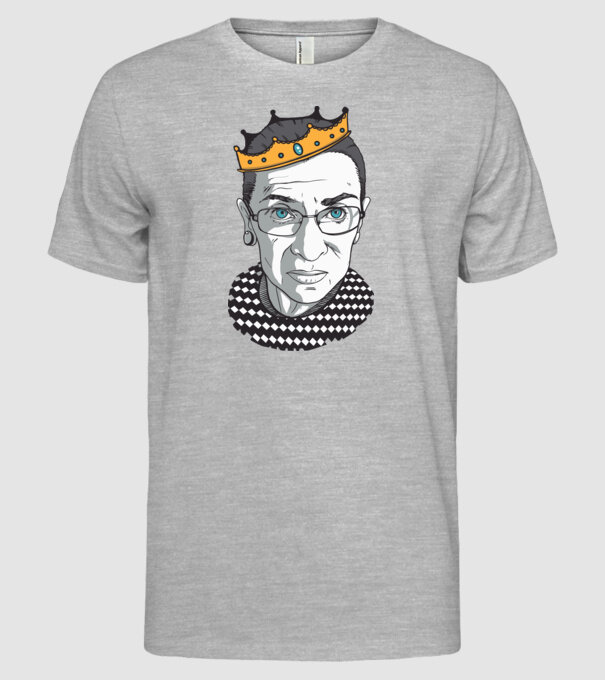 Ruth Bader Ginsburg model gri pe tricou