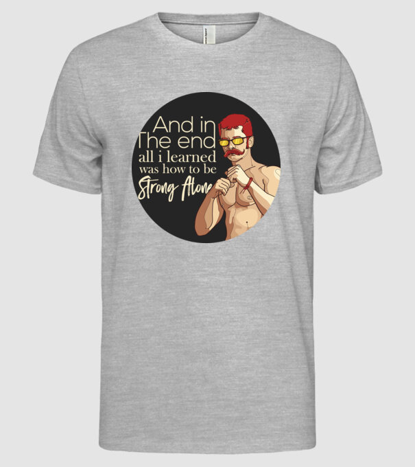 Strong alone model gri pe tricou