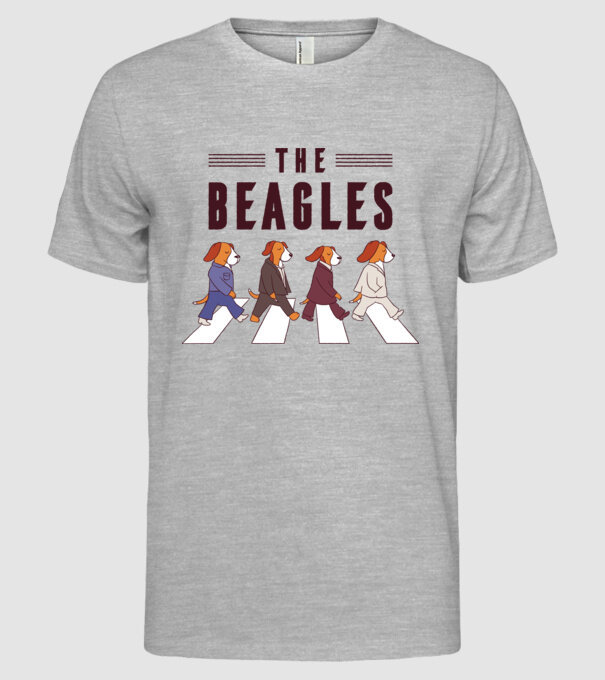 The Beagles model gri pe tricou