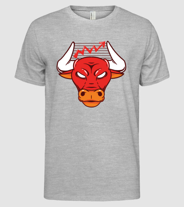 Bursa de Valori Taur model gri pe tricou