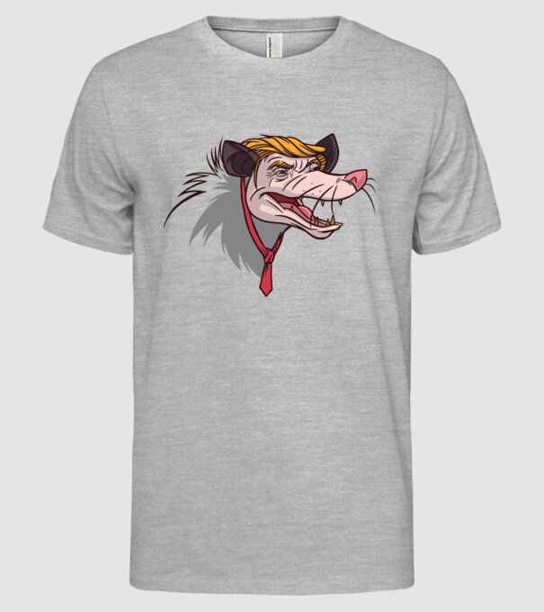 Trump Opossum model gri pe tricou