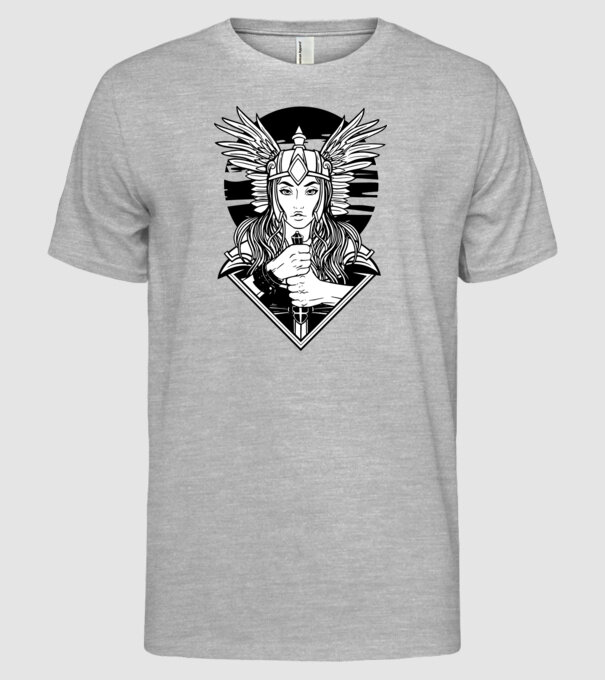 Zeița Valkyrie model gri pe tricou
