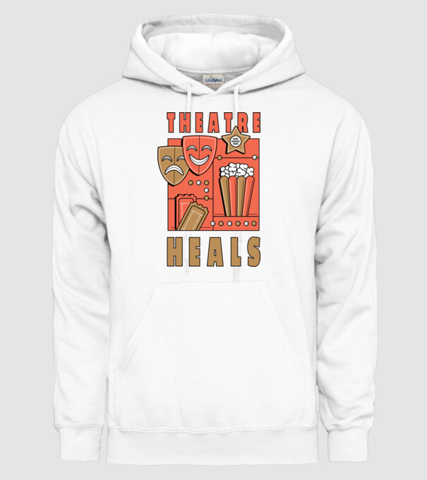 Teatrul vindecă model alb pe tricou