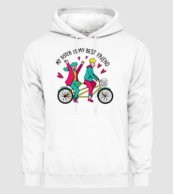 Sora mea este cea mai bună prietenă model alb pe tricou