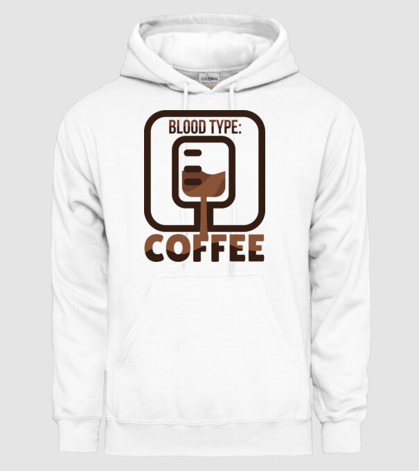 Grupa mea de sânge este cafeaua model alb pe tricou
