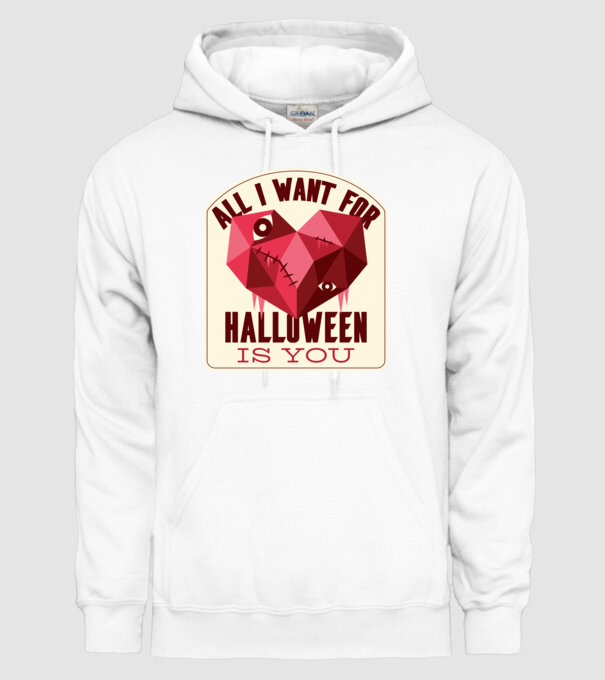 All I want for Halloween is You model alb pe tricou