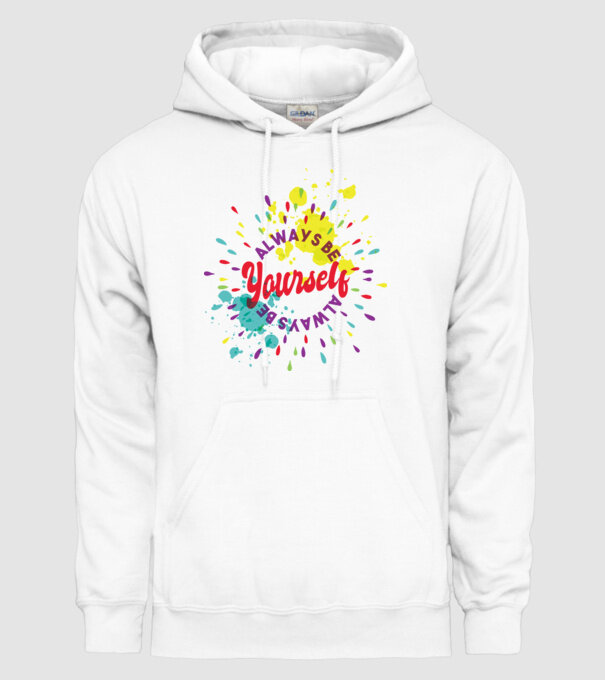 Always be yourself model alb pe tricou