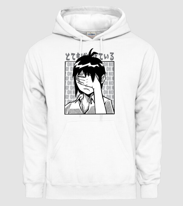 Cap Anime model alb pe tricou