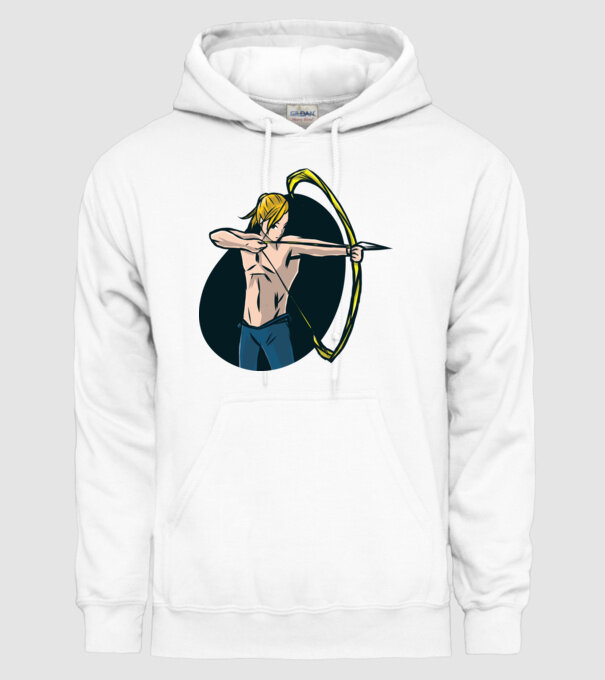 Fată arcaș Anime model alb pe tricou