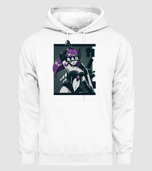 Anime fată model alb pe tricou