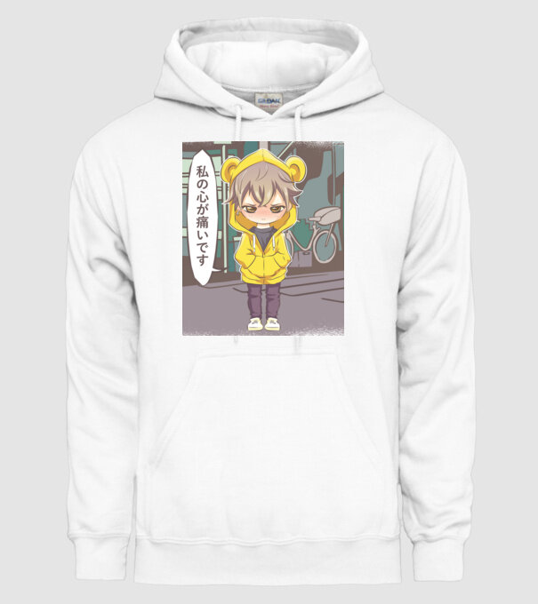 Anime Manga scenă model alb pe tricou