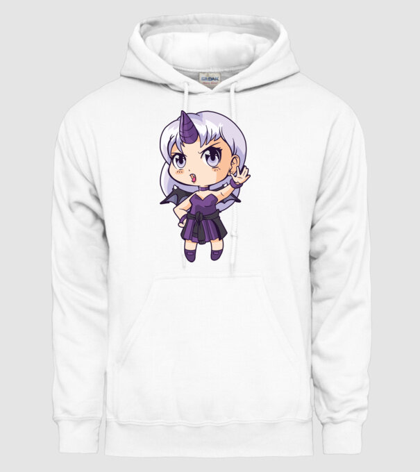Anime Manga Fată Unicorn model alb pe tricou