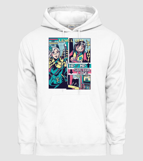 Anime Vaporwave benzi desenate model alb pe tricou