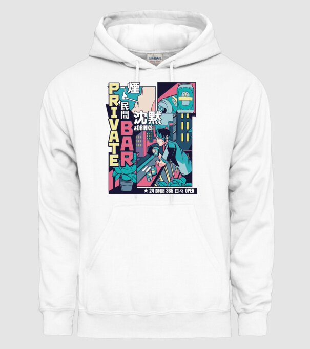 Anime Vaporwave benzi desenate model alb pe tricou